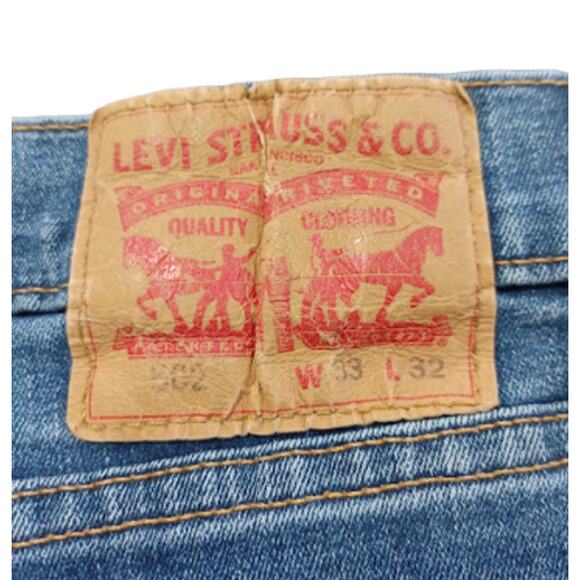 LEVI 502 BOOTCUT JEANS SIZE 33 X 32 10.5" RISE - Picture 4 of 7